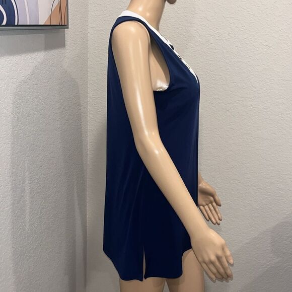 MICHAEL Michael Kors Navy and White top - Picture 2 of 7